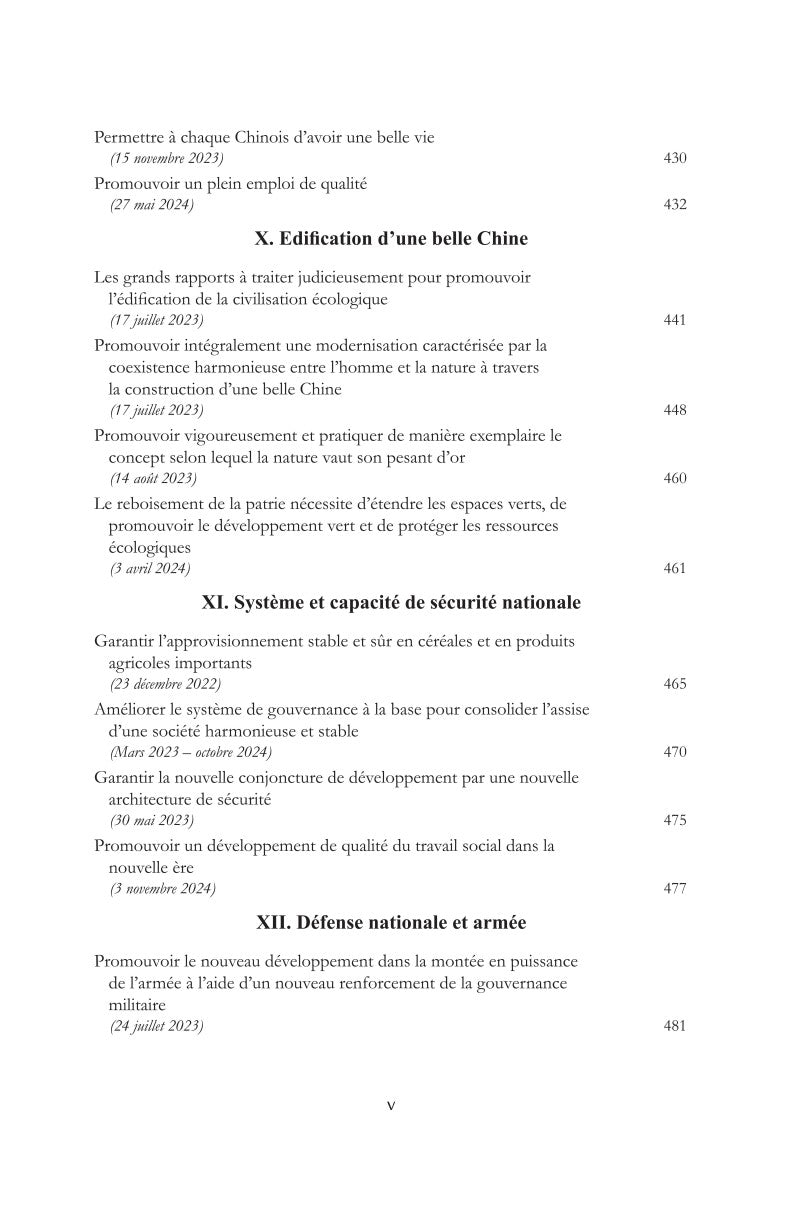 Xi Jinping : La gouvernance de la Chine (V)《习近平谈治国理政》第五卷（法文）（精装）